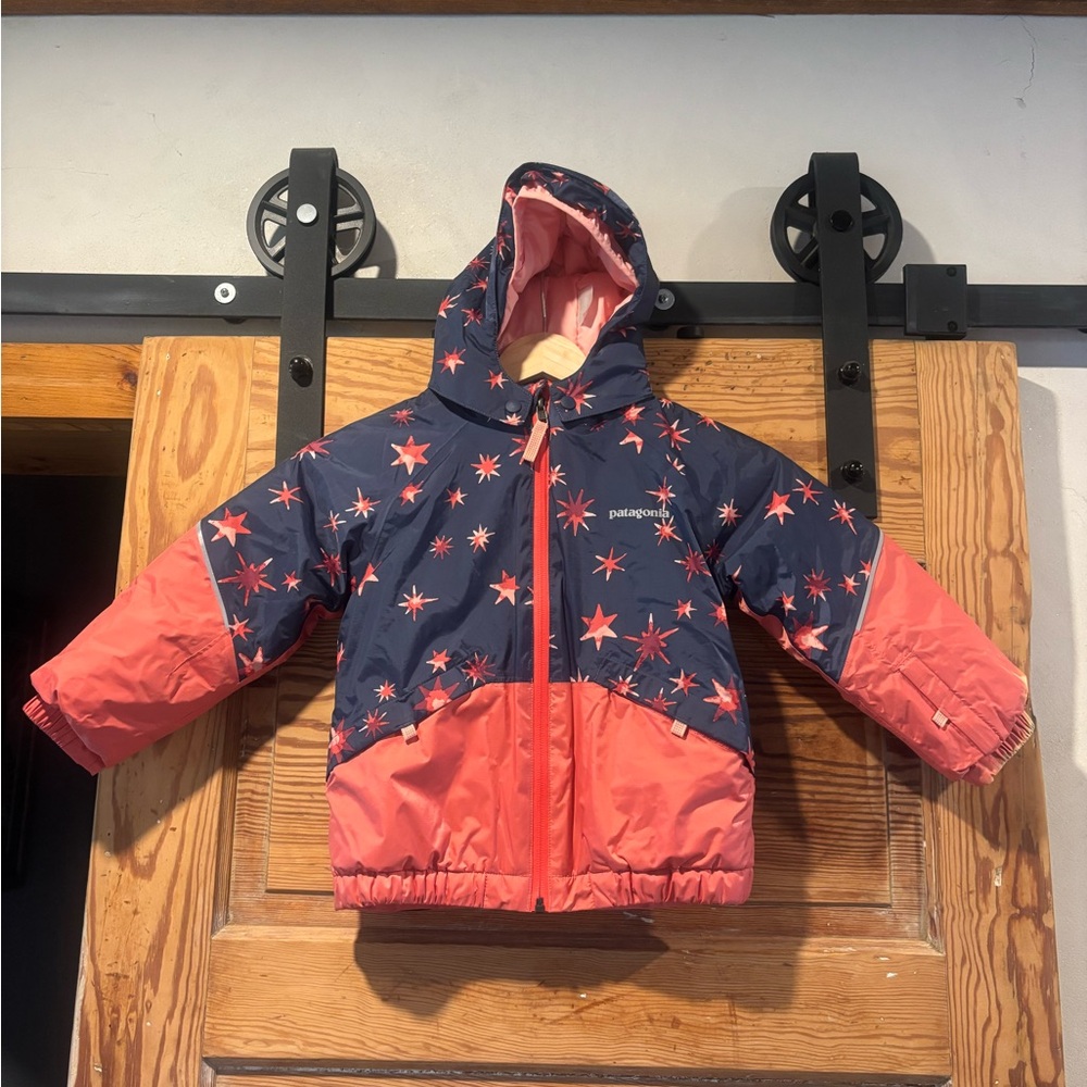 Patagonia Kids' Navy and Coral Star Jacket size 3T